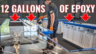 How To Coat A MASSIVE Countertop Using Epoxy | The Complete Guide