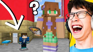 I Fooled a Girl with a TINY Secret Base in Minecraft