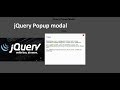 jQuery CSS Popup modal