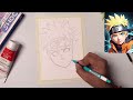 draw with me naruto drawing outline tutorial 😍