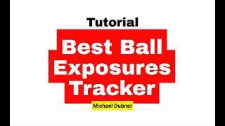 2024 Best Ball Exposures Tracker (Tutorial)