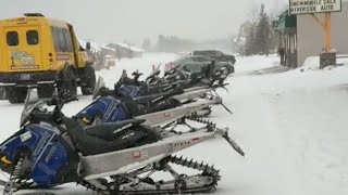 Yellowstone National Park USA Snow Coach or Show mobile #yellowstonenationalpark #snow #snowmobile