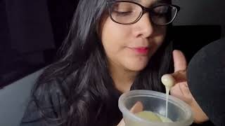 ASMR licking and eating condensed milk with Hand | ASMR WITHOUT SPEAKING