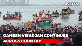 Ganesh Visarjan Continues Across Country