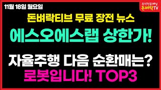 자율주행 다음 순환 급등주는 로봇 / 로봇 TOP3 에스피지 클로봇 이랜시스