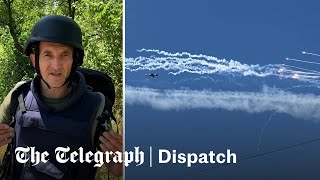 Ukrainian jet fires decoy flares to throw off Russian attack | Frontline dispatch