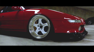 Johne's Red Toyota MR2 on White Work Meister Wheels