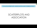 Applied Stats 6.1 Scatter Plots and Association