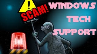 Windows tech support scam (caution)