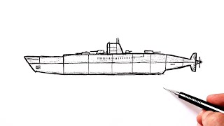 How to draw a Battle Submarine | Drawing tutorial