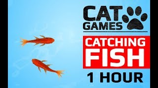 CAT GAMES - 🐟 CATCHING FISH 1 HOUR VERSION (VIDEOS FOR CATS TO WATCH)