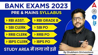 BANK EXAM 2023 | Pre + Mains Complete Syllabus 2023 By Shubham Srivastava