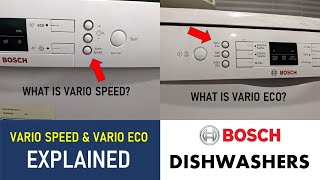 BOSCH Dishwashers | Vario Speed & Vario Eco EXPLAINED | Dishwasher video #56