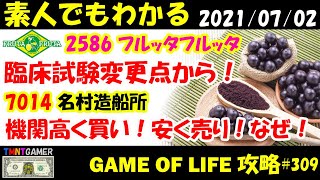 【明日上がる株】2586 フルッタフルッタ！臨床試験進捗変更点について！ブラジルではフルッタフルッタの出番？7014 名村造船所！機関は謎の損取引！あやしいぞ！【Money Game】#309