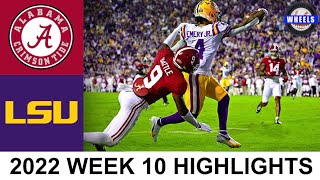 #10 LSU vs #6 Alabama Highlights (AMAZING GAME!) | College Football Week 10 | 2022 College Football
