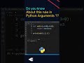 Rules for Default Arguments in Python | Python Tricks | #shorts  #python