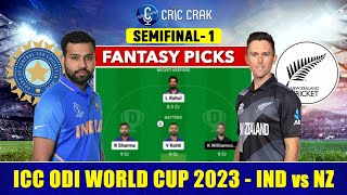 🔴Live ICC ODI World Cup 2023 : IND vs NZ Dream11 Team | India vs New Zealand, GL & SL Teams Today🔥
