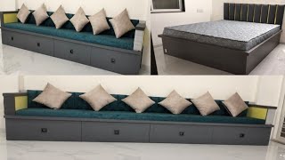 Bhartiya baithak and bed Gadi Home design sofa new design 2024