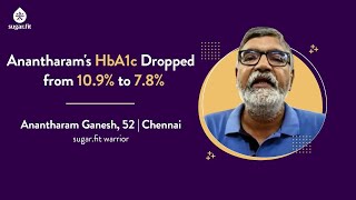 Anantharam Reduced His Hba1c from 10% to 7.8% | sugar.fit Warrior | Diabetes Reversal | @besugarfit