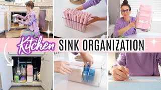 KITCHEN SINK ORGANIZATION // ORGANIZE AND DECLUTTER WITH ME // WALMART KITCHEN ORGANIZATION