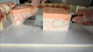 1127 Bath Boutique - Cutting Orange Peaches \u0026 Cream - Vegetable Glycerin Handmade Soap