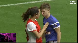 (GUY Reacts To Women's Football) Crazy Fights & Angry Moments In Women’s Football #3 👿