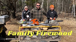 Family Firewood - Axes \u0026 Chainsaws!!