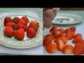 ASMR 😱 Cutting of  FRESH RED  STRAWBERRY 🍓 🍓🍓#sweet  l#juicy  #fruit # #satisfying  #fyp