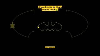 Draw Batman using Python #trending #python #turtle #shorts #turtle #coding #tutorial #viralvideo