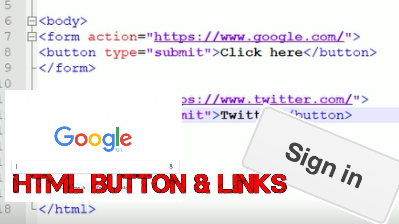 HOW TO: Create A Button In HTML & Redirect To External Website / Link ...