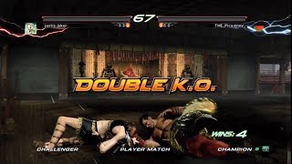 鉄拳6 tekken ザフィーナ vs フェン 4連戦