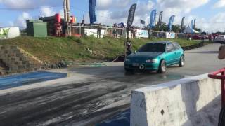 Honda Tech 2017 Guam Drags Guill eg hatch 11.9 vs Ray Turbo Crx 12.0