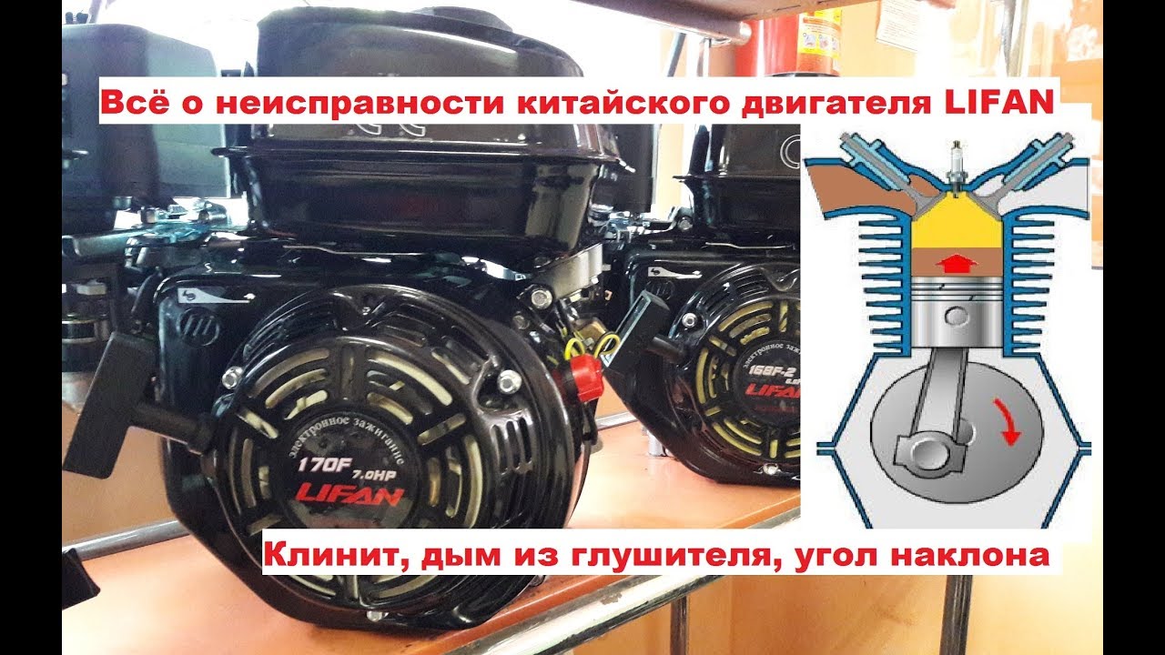 Черный дым из выхлопной трубы двигатель лифан