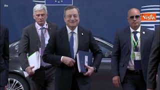 L'arrivo di Draghi al Consiglio Europeo