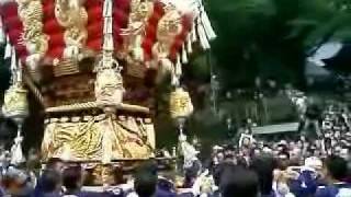 平成19年 東大阪市 枚岡神社秋郷祭 額田太鼓台(ふとん太鼓)2/3 神社内