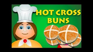 Hot Cross Buns | Nursery Rhymes | Cartoon Cuties Tv