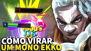 EX MONO EKKO TEM A PARTIDA MAIS EMOCIONANTE DE EKKO | EKKO VS EZREAL MID GAMEPLAR PT-BR