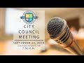 City Council Meeting September 23, 2019