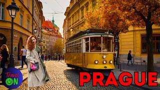 Prague.Czech . Walk Autumn 2024. Autumn walk in the center of Prague