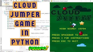 How to create Cloud Jumper game in Python | Among Us jumper game in Python | Doodle jump in Python