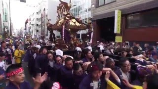 平成28年 下谷神社　大祭　各町神輿渡御・連合宮入りです。