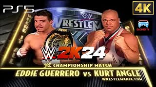 WWE 2K24  Eddie Guerrero Vs Kurt Angle Wrestlemania XX Showcase / 4K60 PS5 SLIM GAMEPLAY