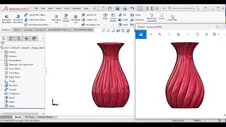 Solidworks tutorial Flowerpot | Flex Command
