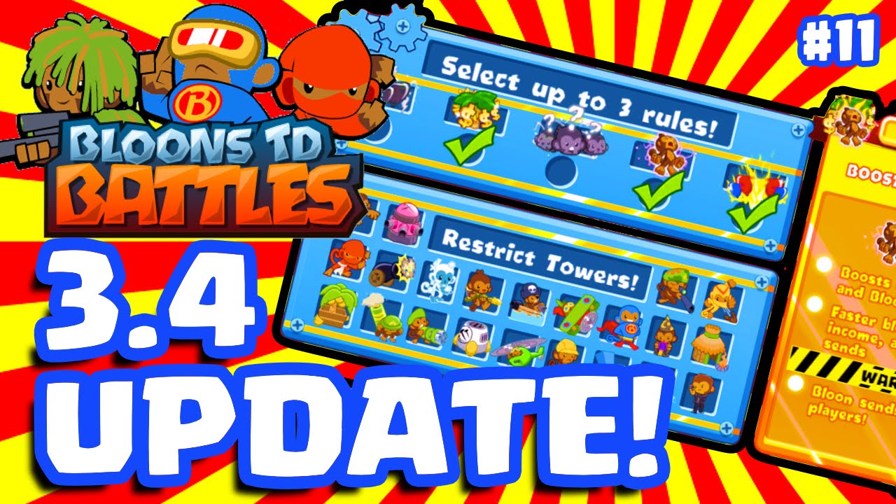 BTD Battles Update 3.4 - New Features & Battles! | Bloons TD Battles ...