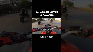 Z900 Vs Duke 390 Vs 600i 🤯😍 Crazy result 🤯#shorts #superbike #race #racing #motorcycle #trending 🤯😍