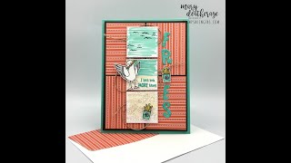 Stampin Up//Friendly Seagulls//Friends of the Ocean DSP//Mini Alphabet//Jan-Feb 2025 Sale-A-Bration