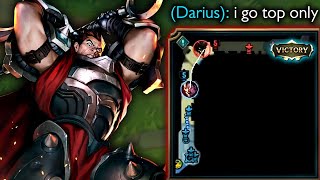 DARIUS GOES ONLY ON TOP LANE AND WINS