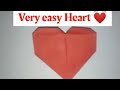 EASY ORIGAMI HEART ♥️| in 1 minute | Riza's Craft World