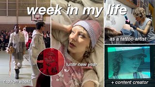 life as a tattoo artist + content creator // fashion week, tattoos and lunar new year in berlin