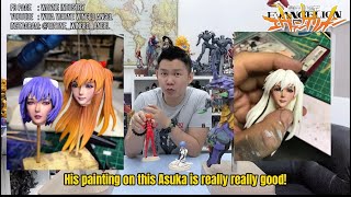 Evangelion Asuka Langley 1:8 scale statue GK kit quick repaint process